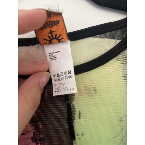 RARE Vtg Jean Paul Gaultier Soleil Y2K Sheer Mesh Long Sleeve Top Shirt M Surf - Picture 2 of 6